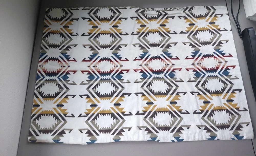 Pendleton White Sands Cotton Standard Flannel Pillowcase Southwest Cozy Vintage